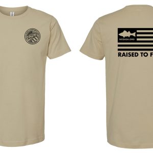 T-Shirt Striped Bass Raised to Fish